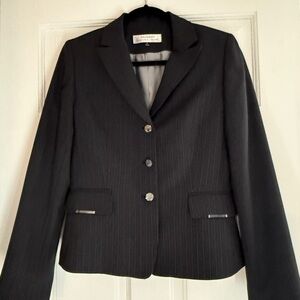 Tahari Charcoal Pinstripe Women's Suit-Jacket/skirt